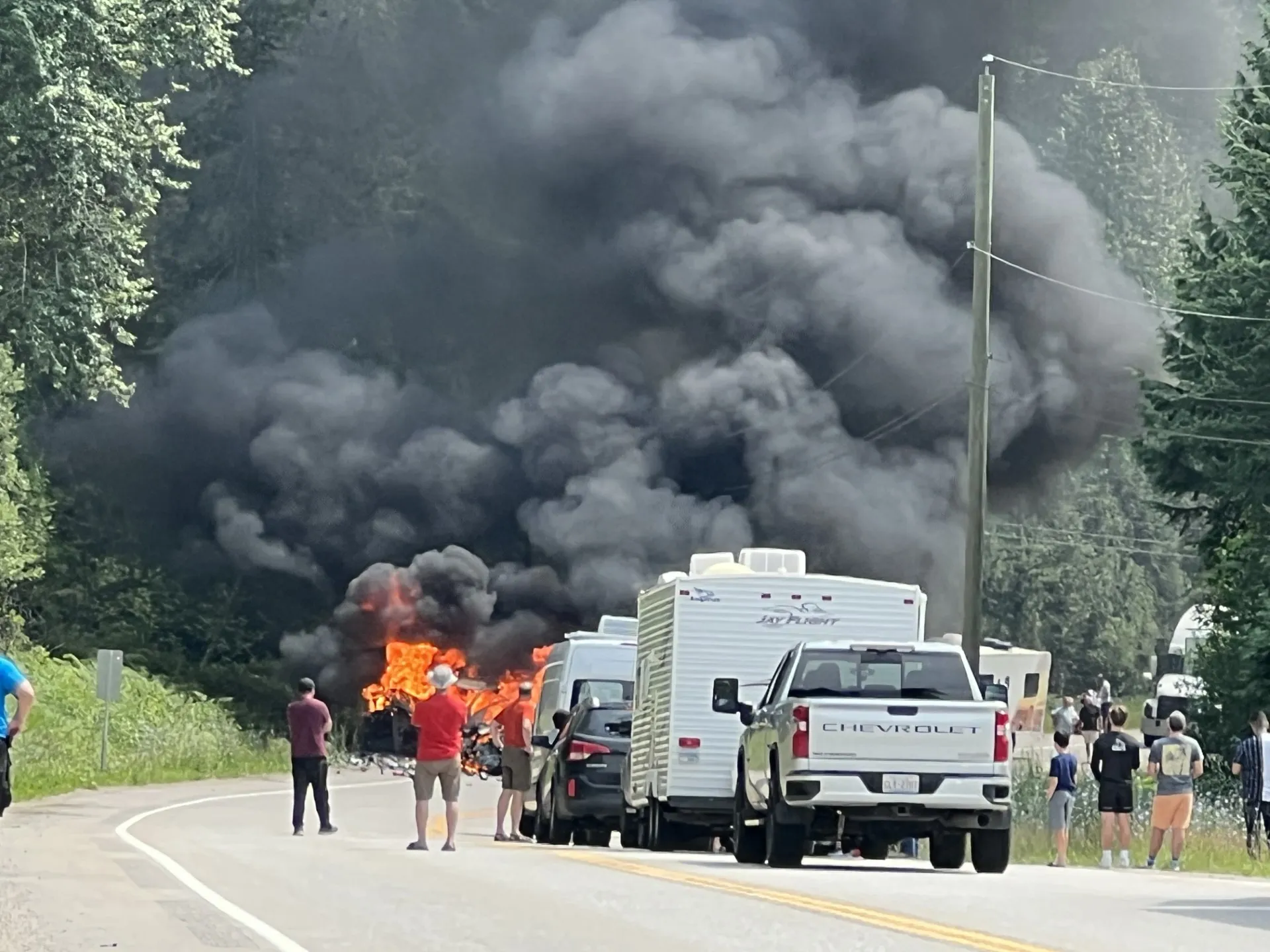 Revelstoke accident today, crash reported at british columbia 1 highway, BC